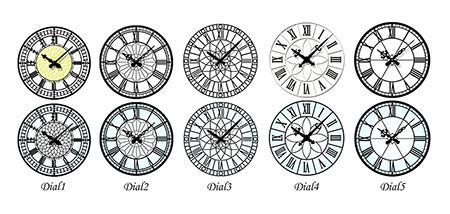 Esfera y manecillas del reloj